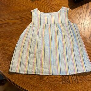 SUPER CUTE! Gap Kids Striped Sleeveless Top in Multi-Pastel, Size large (10-11)